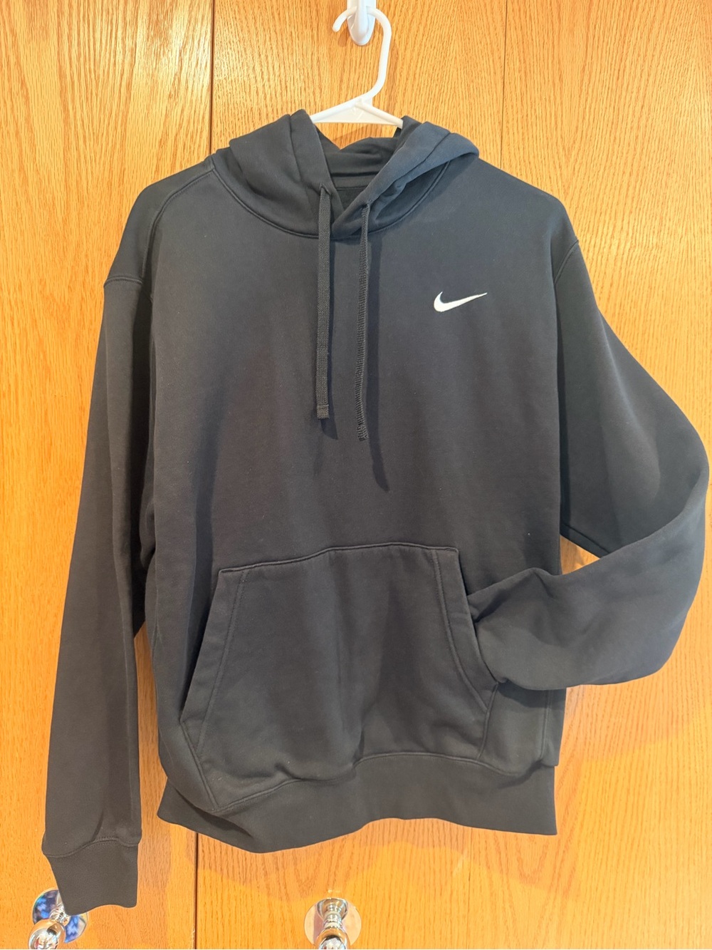 Nike Black Pullover Hoodie with White Swoosh